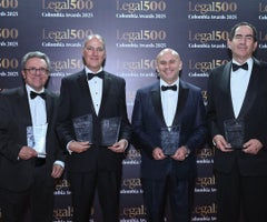 Pablo Cadena, socio director Brigard Castro; Sergio Michelsen, socio de Brigard Urrutia; Carlos Fradique-Méndez, socio director Brigard Urrutia; y Carlos Umaña, Socio Brigard Urrutia.