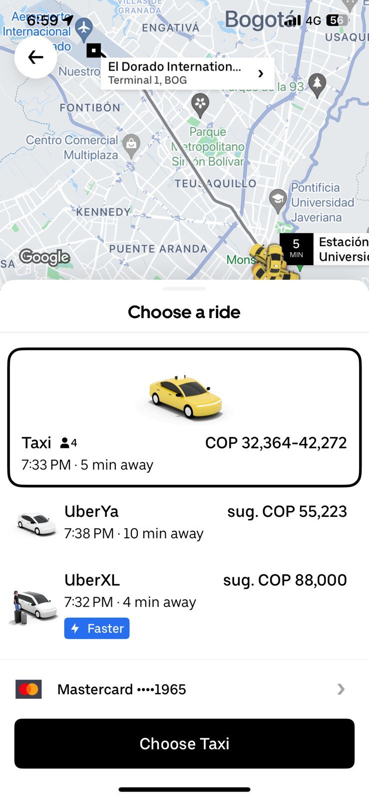 Tarifas miércoles en la noche