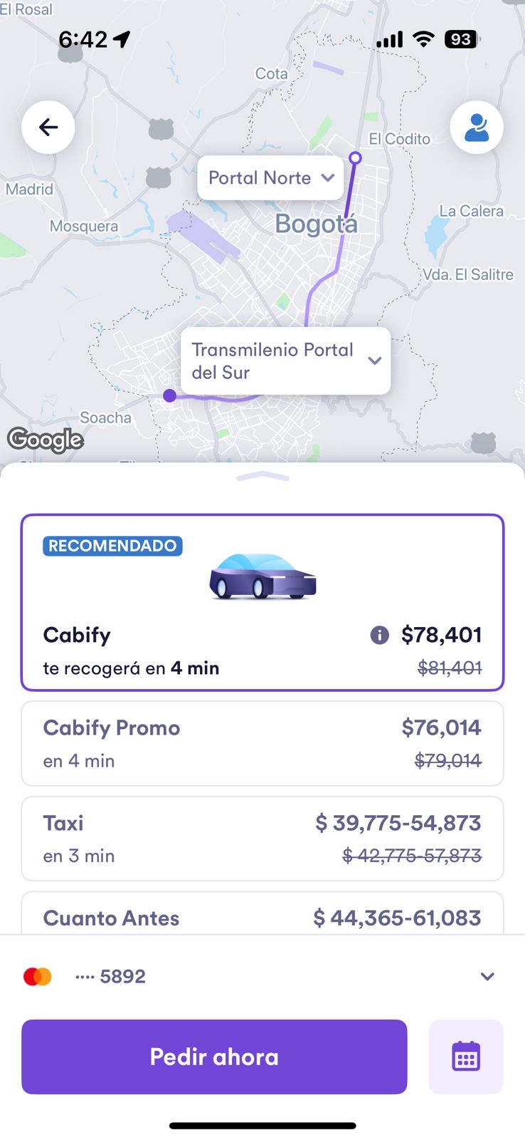 Tarifas martes en la noche