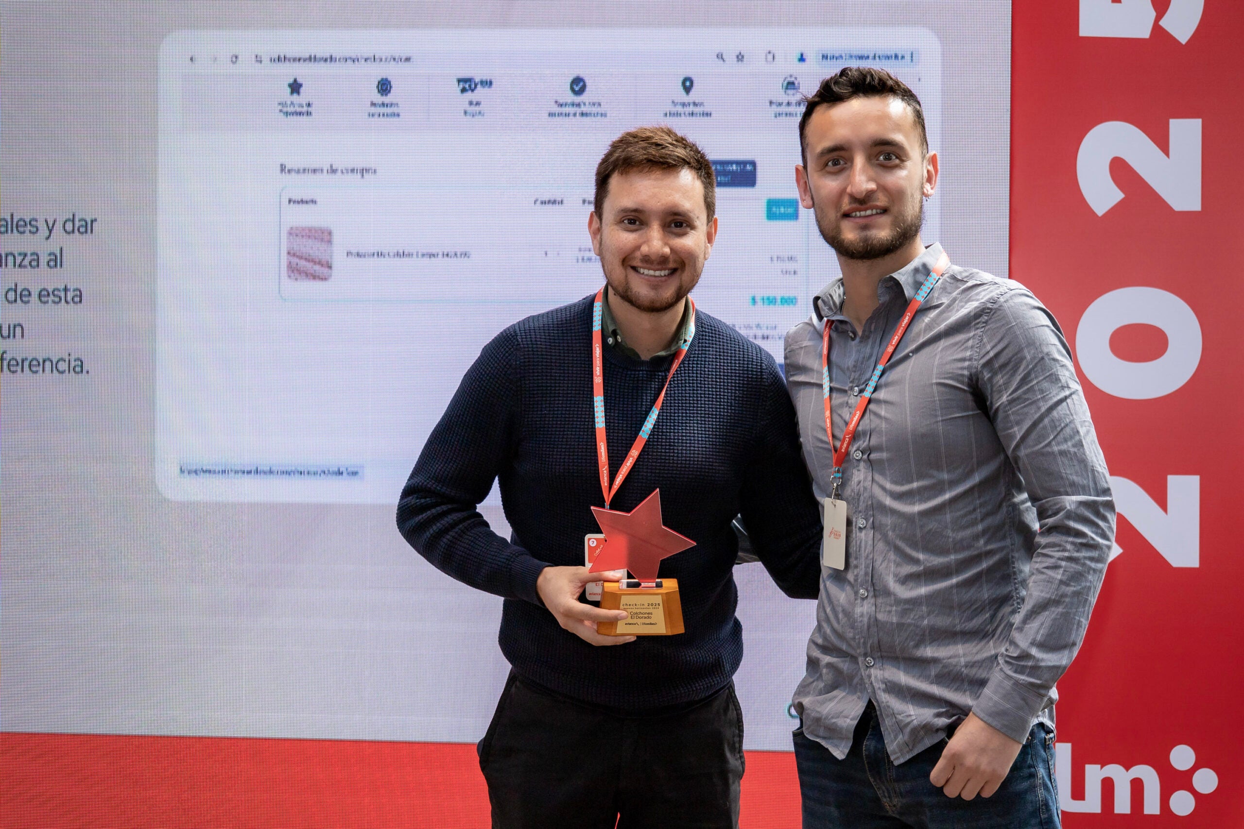 Jorge Gómez, digital marketing & e-commerce leader de Colchones ElDorado; y Danny Galindo, especialista de e-commerce de Colchones El Dorado.