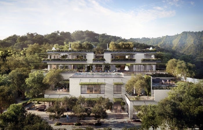 Planos diseñados por el arquitecto, Howard Backen, en el terreno baldío