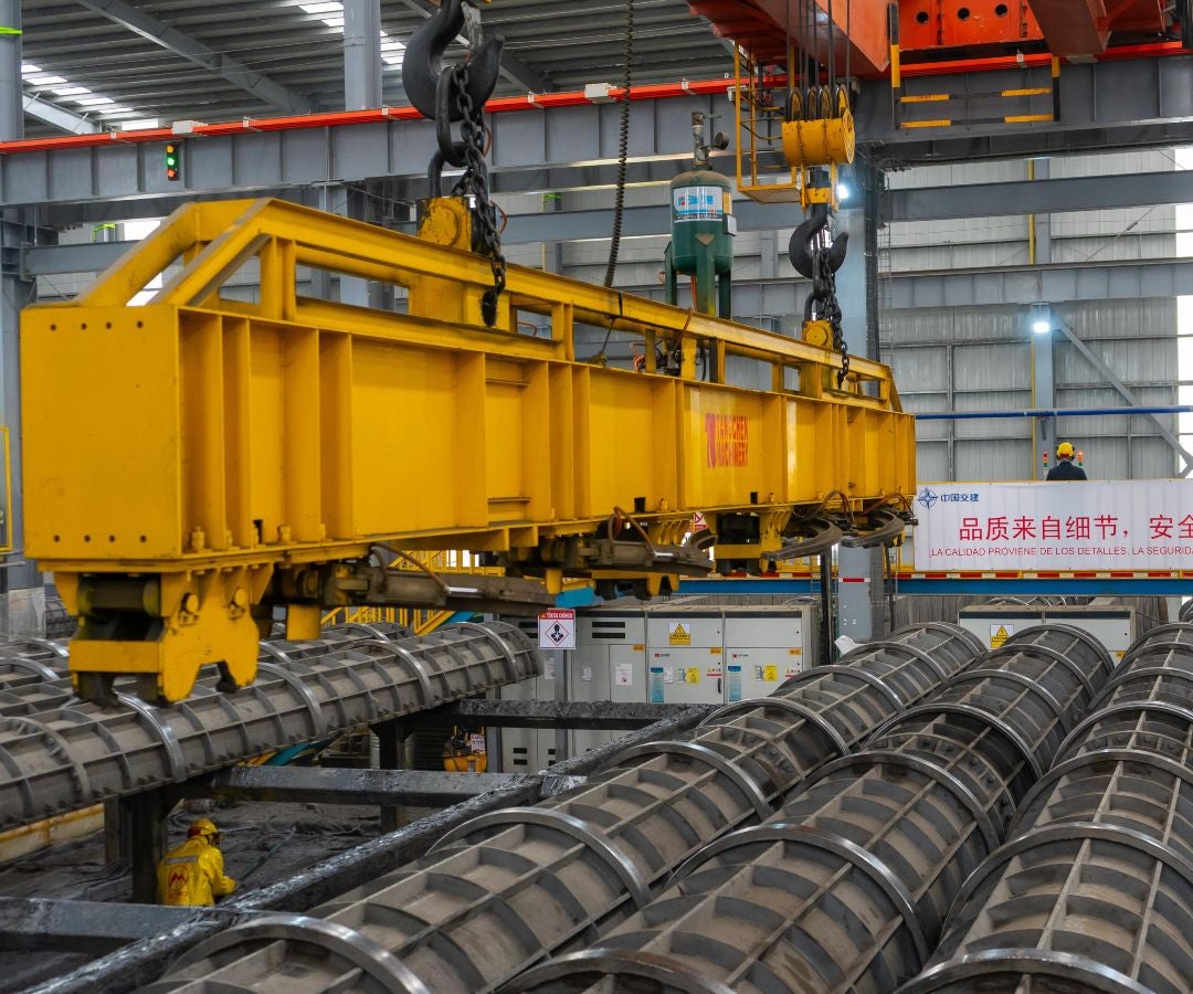 Fabricación pilotes metro de Bogotá