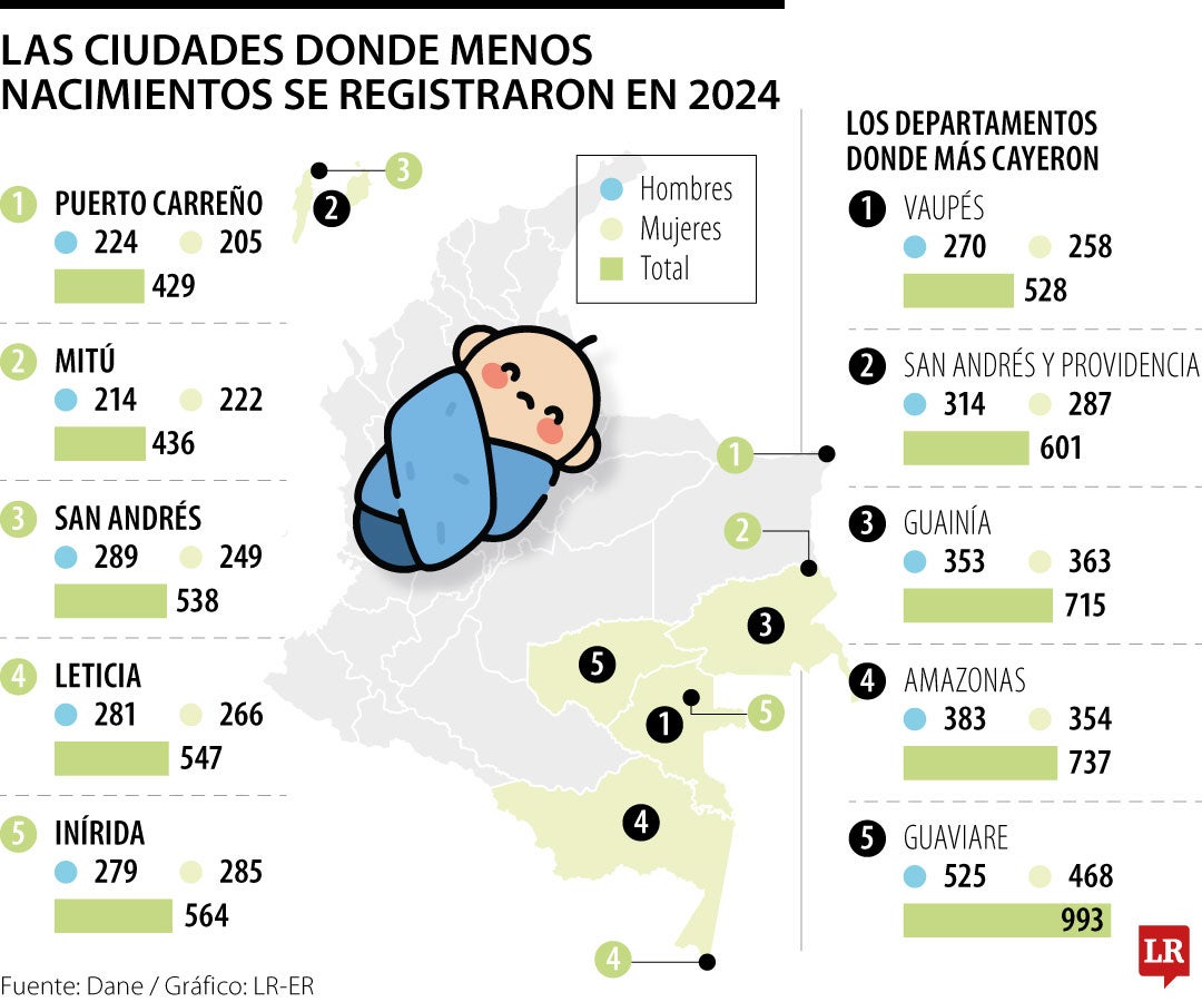 Así fueron los nacimientos por ciudades capitales en 2024