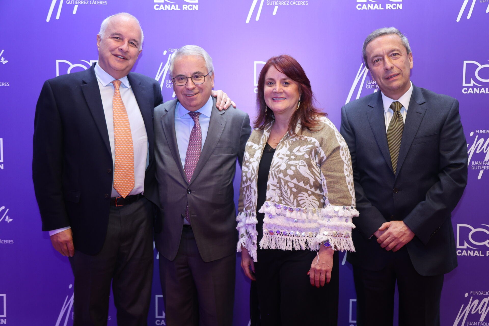 Juan Carlos Restrepo; Felipe Gutiérrez, de Corbeta; Olga Cadavid; y Luis Guillermo Betancur.