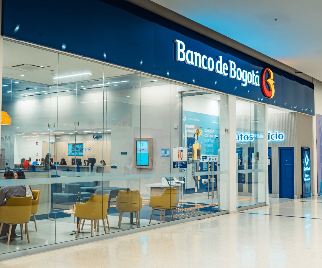 Vista general de una sede del Banco de Bogotá