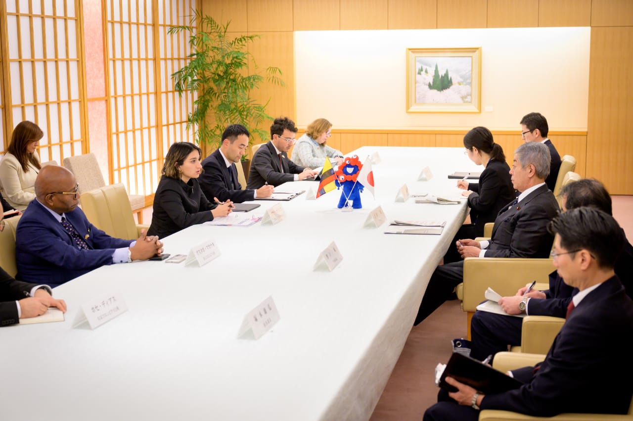 Reunión entre la Canciller Laura Sarabia y Canciller de Japón, Takeshi Iwaya