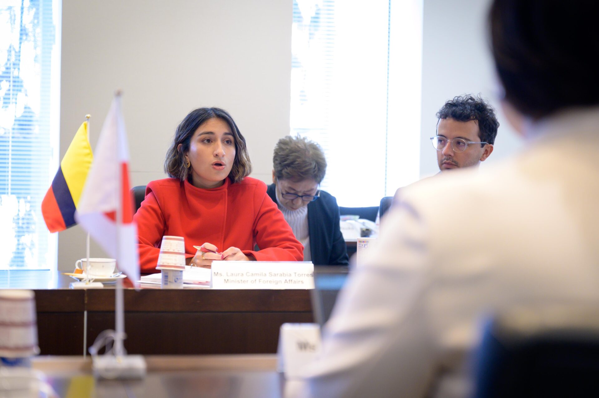 Sarabia en reunión con Sachiko Imoto Vicepresidenta senior de Japón International Cooperation Agency, Jica