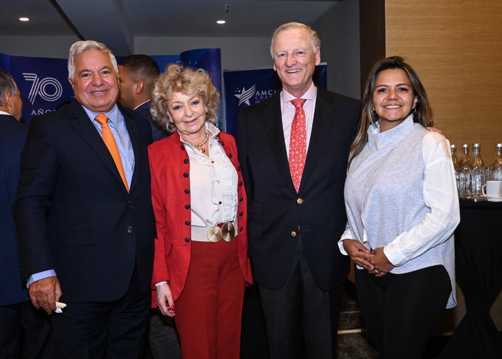 Jean Claude Bessudo, presidente de Aviatur; María Eugenia Rey, presidenta del Grupo Evolution; Ricardo Triana, director ejecutivo del Consejo de Empresas Americanas; y Diana Díaz, representante de Janssen Cilag.