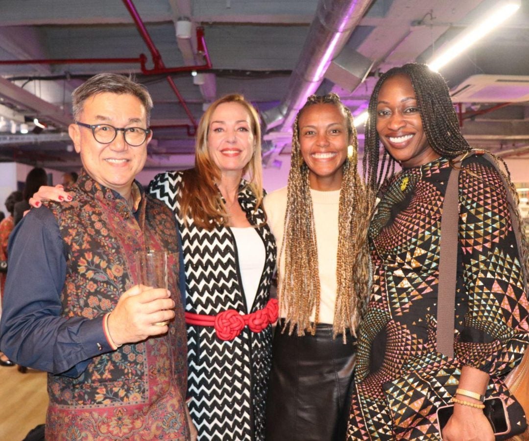 Jack Sim (Mr. Toilet), filántropo; Catalina Escobar, presidenta de la Fundacion Juanfe; Lena Acosta, líder de derechos Afro; y Hafsat Abiola, promotora de derechos humanos nigeriana.