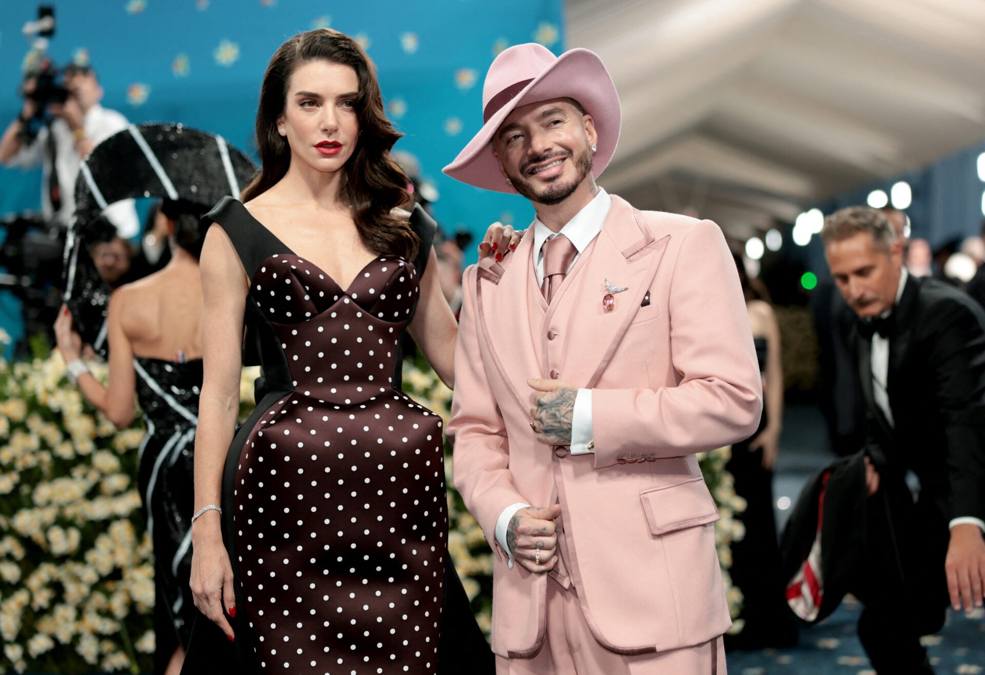 Valentina Ferrer, modelo; y J Balvin, cantante.