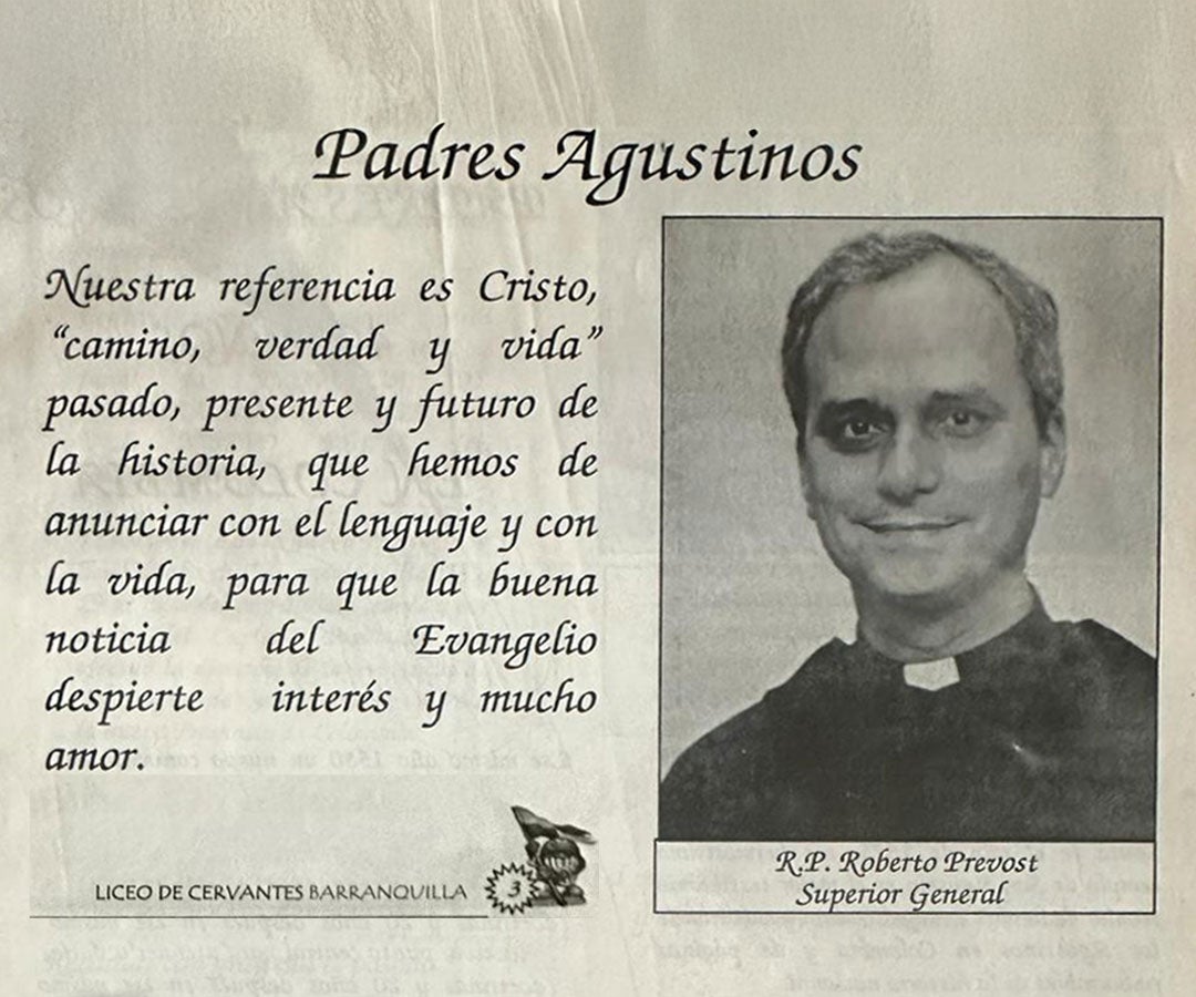 El sucesor de Francisco estuvo por el Liceo de Cervantes en Barranquilla.