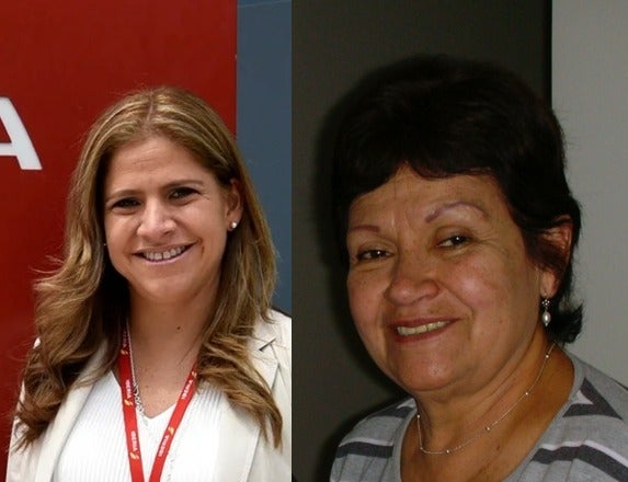 Marita Sánchez, country manager de Iberia, y su madre, María Emilia Fiorentini.