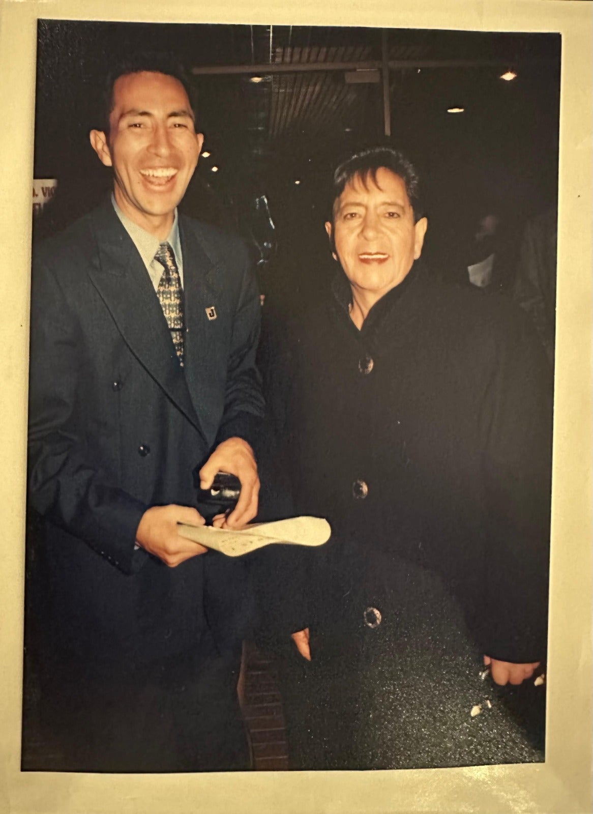 Ricardo Roa, presidente de Ecopetrol, junto a su madre, María Dora Barragán.