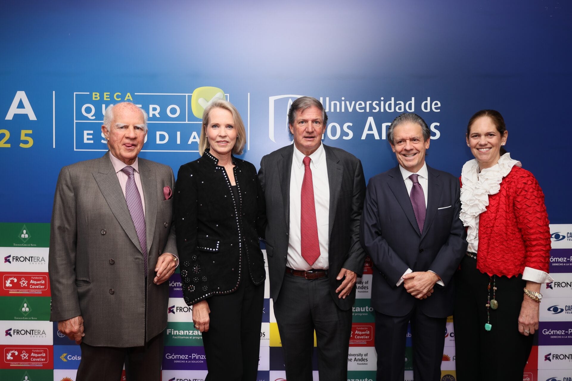 Mauricio Botero, presidente de Riopaila Agrícola; Gaby Peters, administradora de U. de los Andes; Ramón de la Torre, presidente de Securitec;