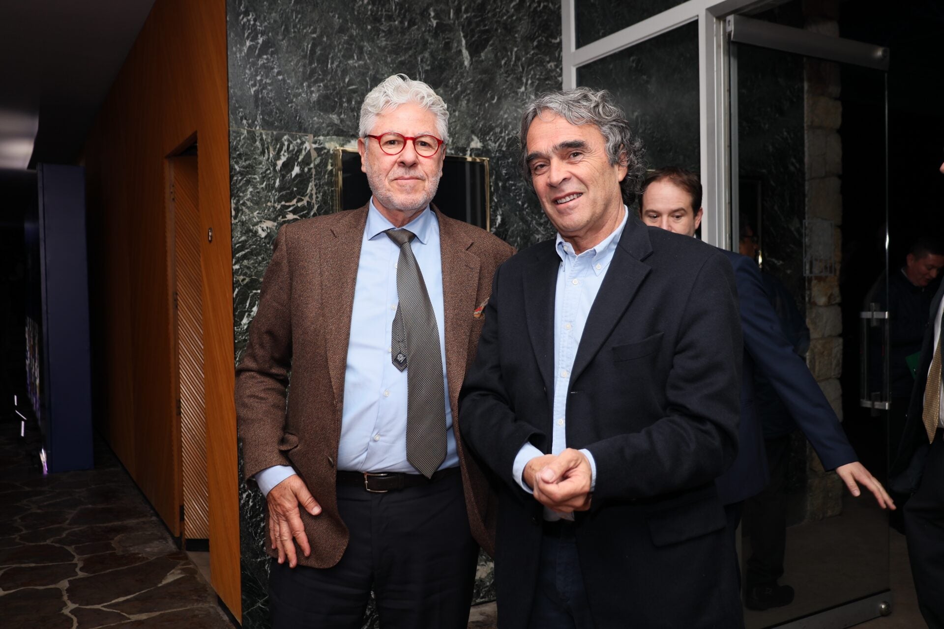 Jorge Steiner, expresidente del Grupo Proficol; y Sergio Fajardo, exgobernador de Antioquia.