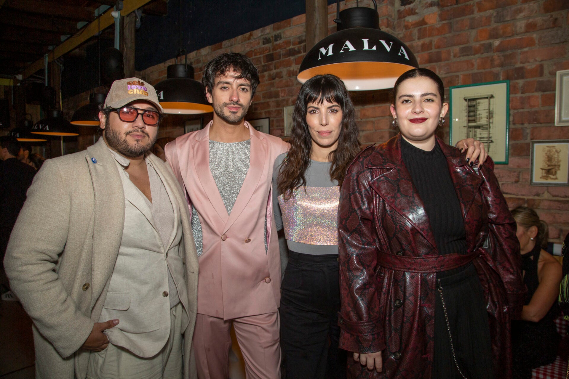 Andy Carrasco y Andy Yepes, creadores de contenido; Cristina Warner, actriz; y MJ Abisambra, creadora de contenido.