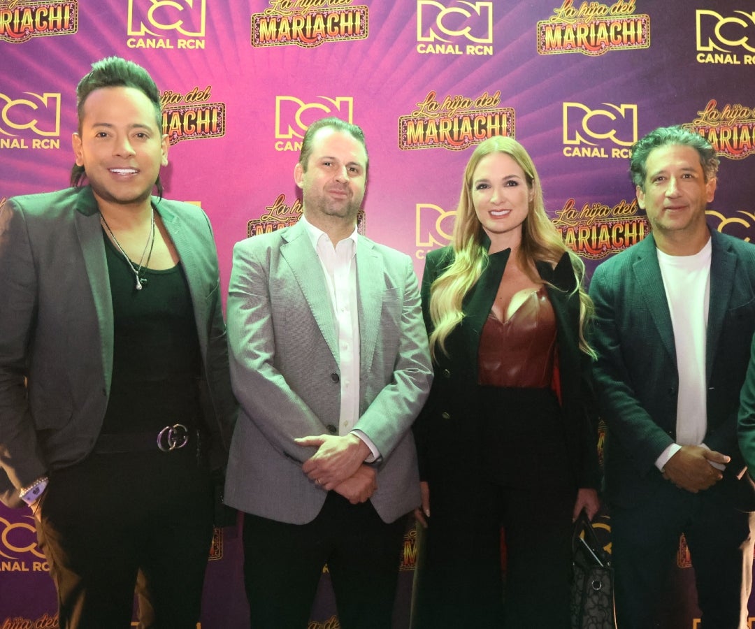 Orlando Liñán, presentador de Buen Día Colombia; Juan Manuel Iregui, events manager de RCN; Johanna Uribe Vélez, presentadora; y Antonio Casale, analista deportivo.
