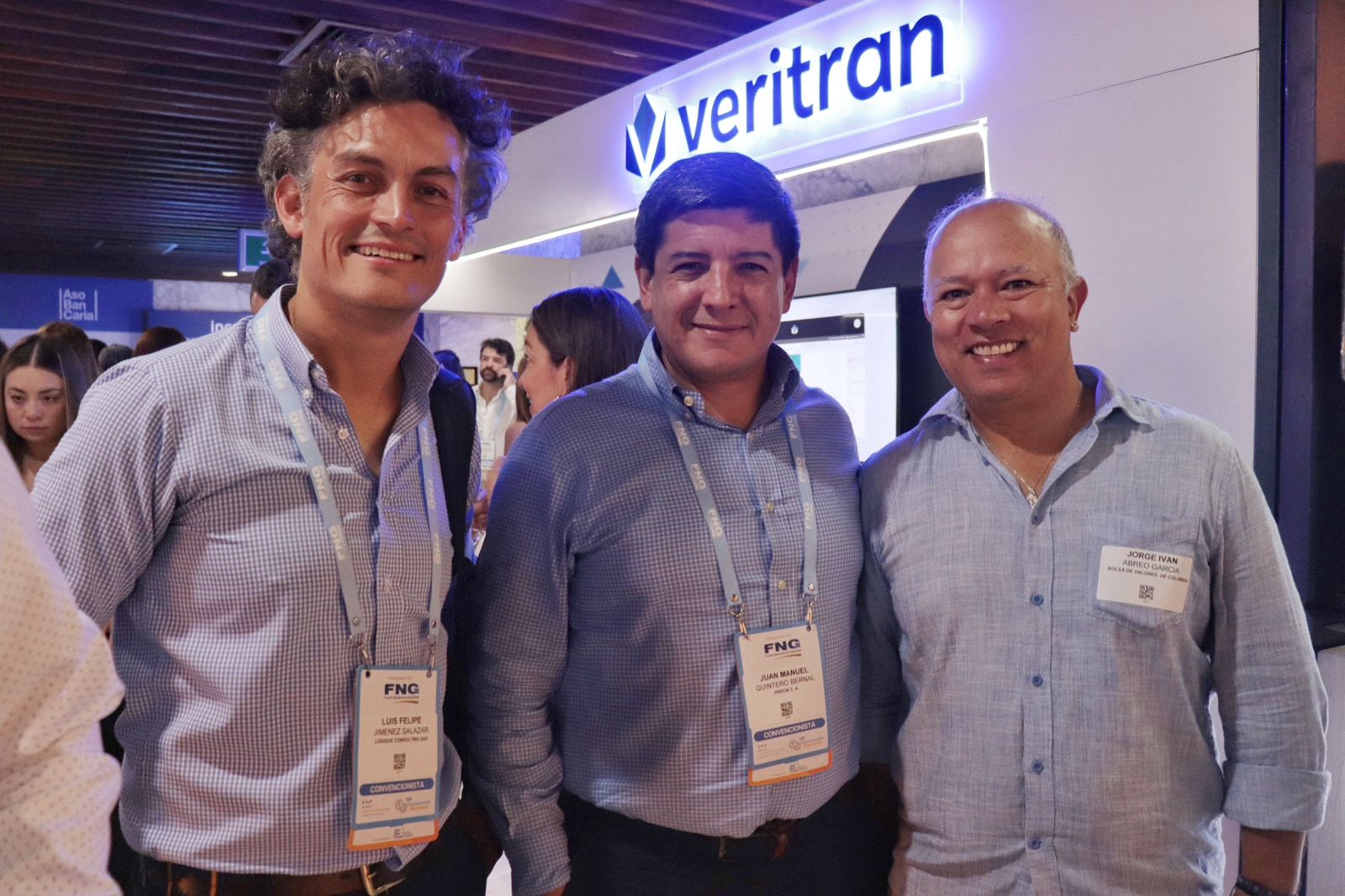 Luis Felipe Jiménez, CEO de Logique Consulting; Juan Manuel Quintero, gerente general de Precia; y Jorge Abreo, gerente comercial de Nuam Exchange Colombia