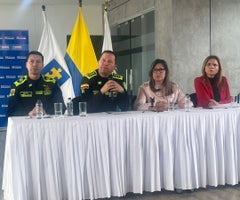 Coronel Hebert Mejía: mayor general Carlos Fernando Triana, director de la Policía; Luz Adriana Camargo, fiscal general de la Nación