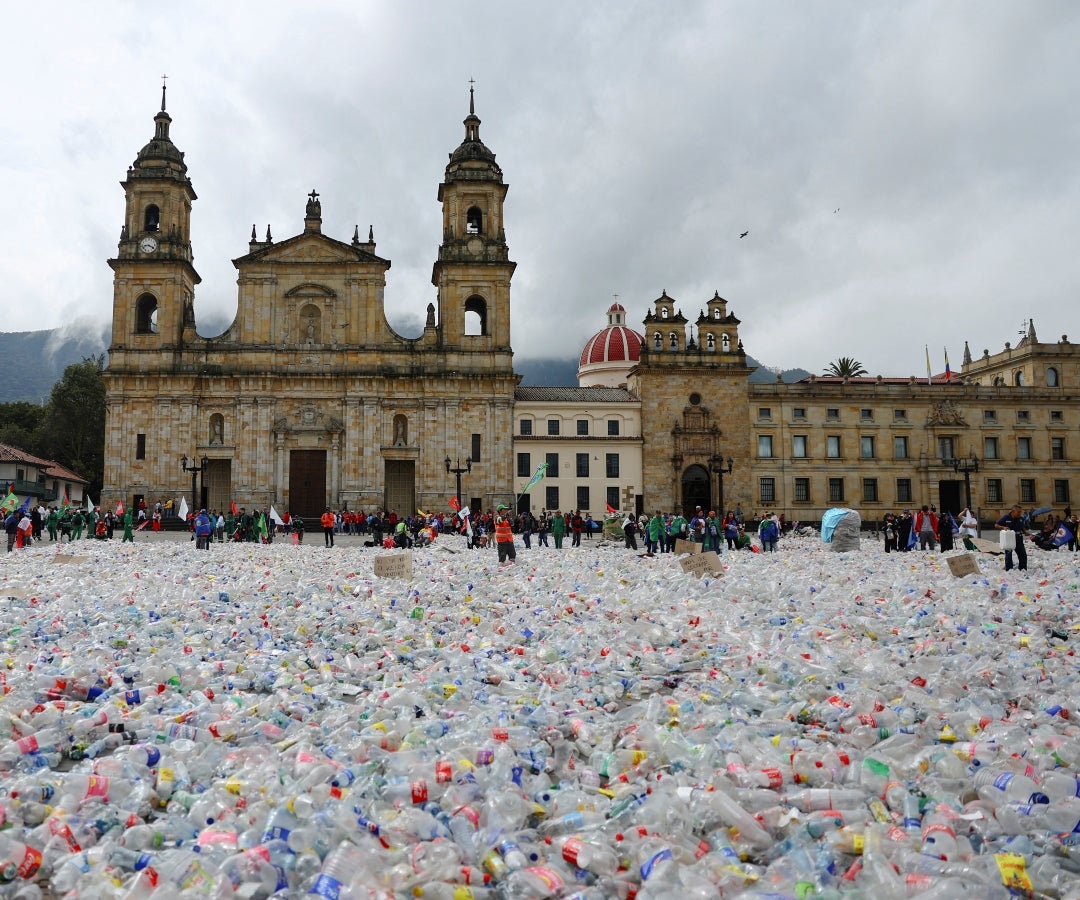 Protesta recicladores Plaza de Bolívar