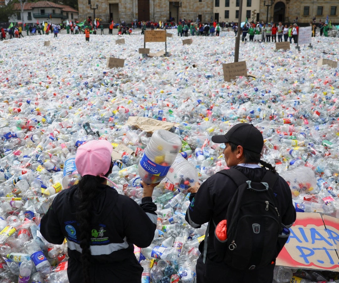 Protesta recicladores Plaza de Bolívar