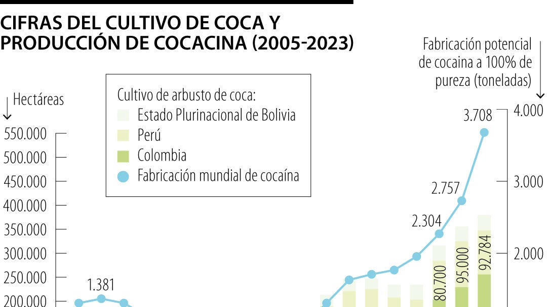 Hay más hojas de coca sembradas que papas, yucas y hortalizas Hay más hojas de coca sembradas que papas, yucas y hortalizas