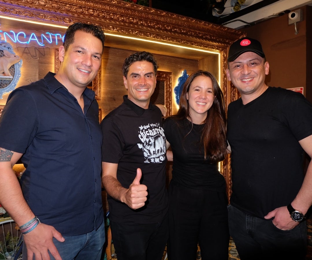 Nicolás Caro Valencia, CEO de PET Club de Manizales; Felipe Ochoa, CEO de Pixie; Carolina Rivero, co- founder Pixie; y Gabriel Dorado, CEO de Pupie Expo Bogotá.