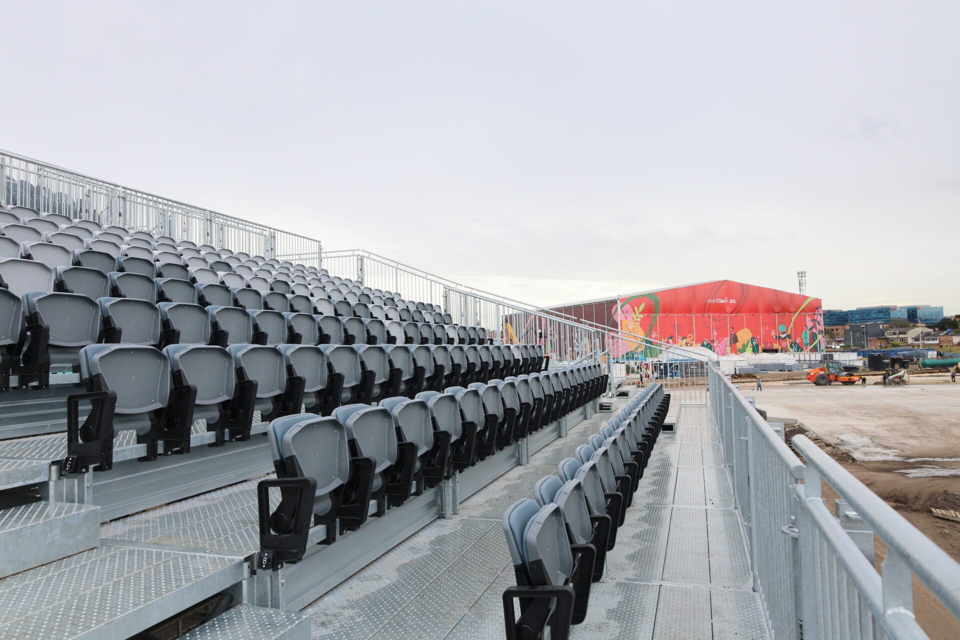 Las graderías ya se terminaron y esta sería la zona más cercana al escenario.