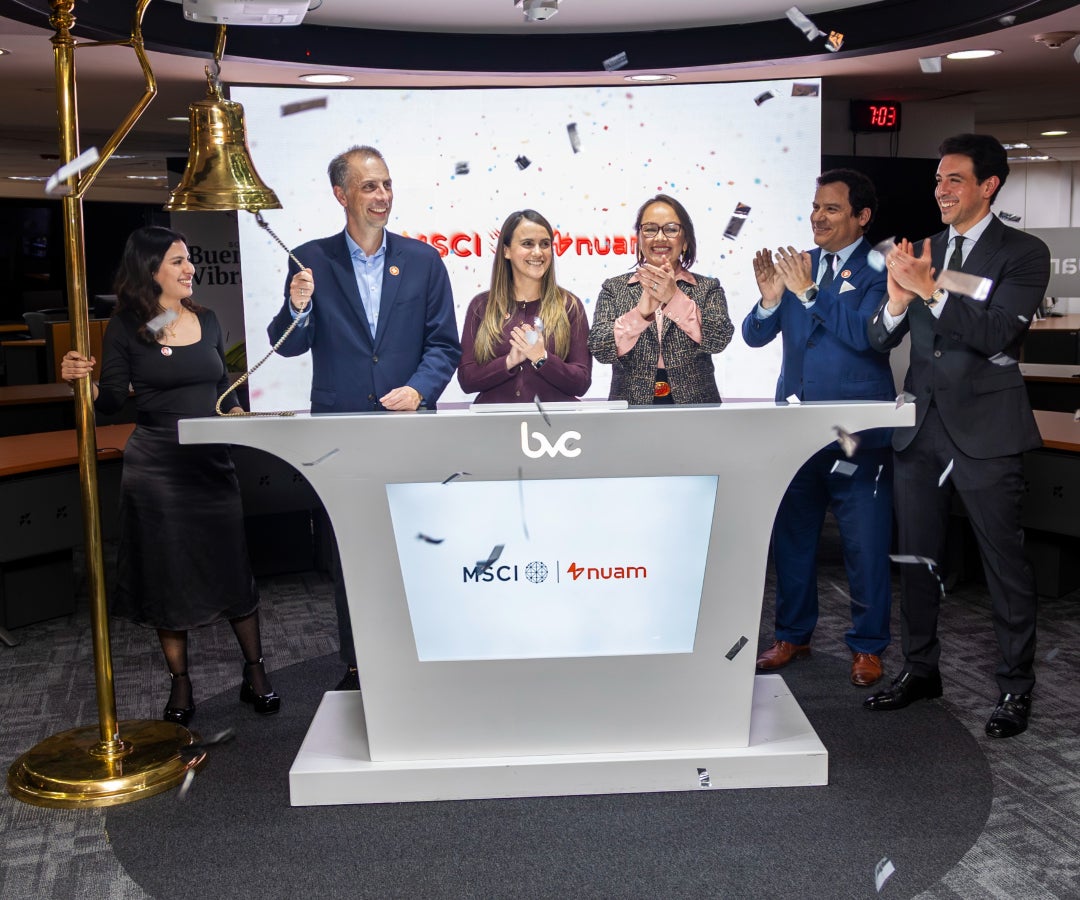 El índice Msci nuam quedó oficialmente inscrito en la plaza bursátil colombiana