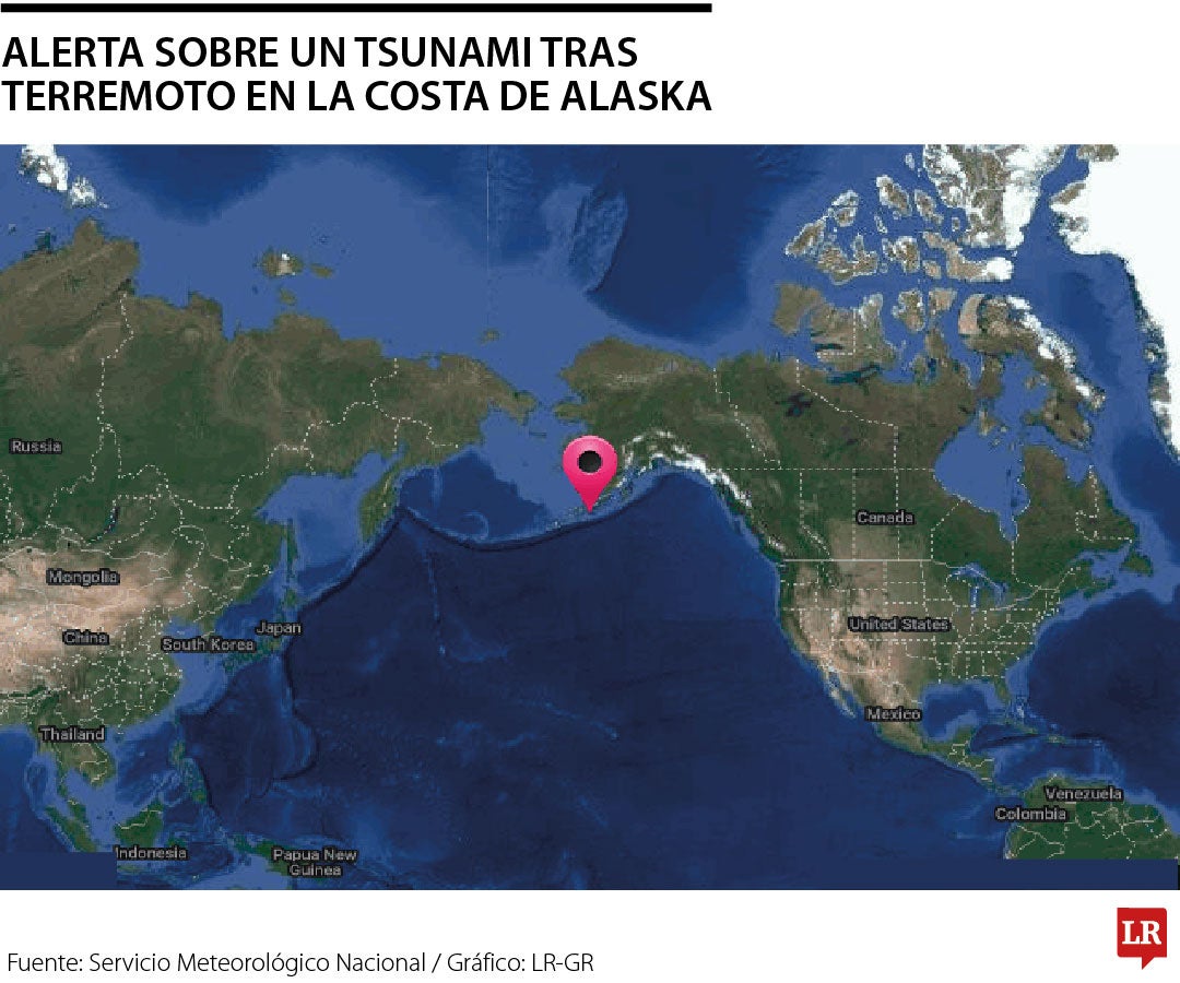Servicio Meteorológico alerta sobre un tsunami tras terremoto en la costa de Alaska