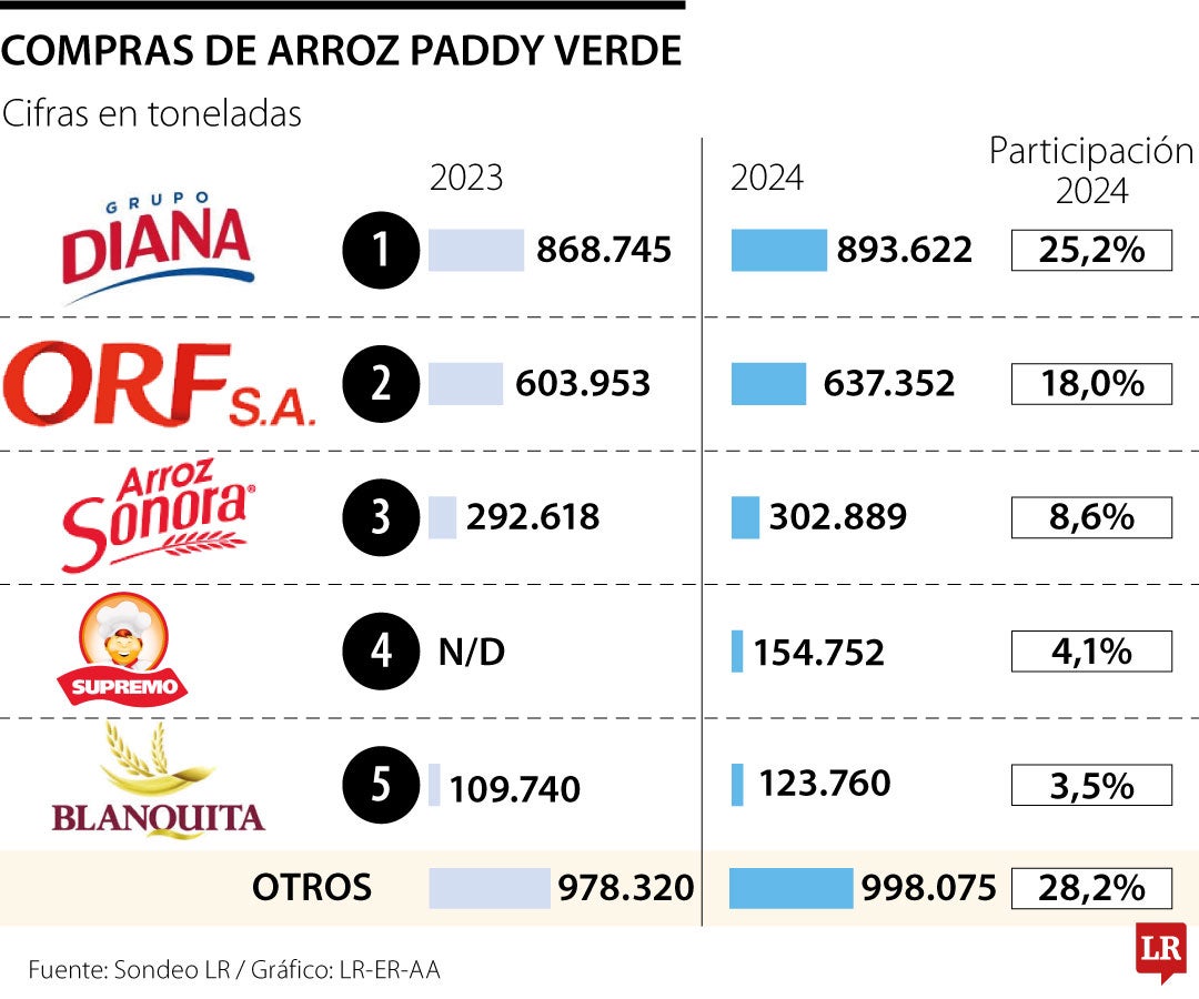 Compra de arroz paddy verde