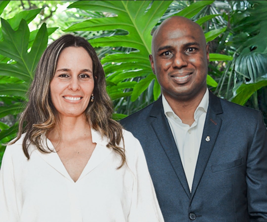 Juliana Maya Zuluaga, d|irectora de la Fundación del Club Campestre; y John Freddy Hurtado, coordinador de Fundación Real Madrid para Colombia