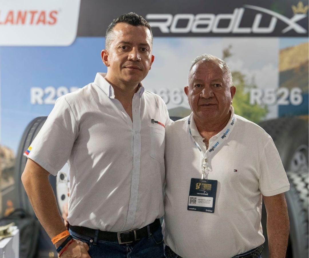 De Comdisllantas: Oscar Castro, gerente comercial y José Martín Castro, gerente general.