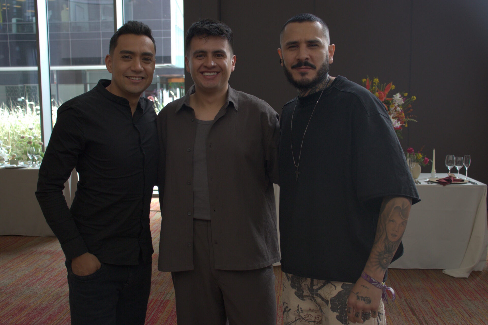 Alex Mariño, event designer; Larry Contreras, decorador de fiestas infantiles; y Camilo Cortes, fotógrafo.