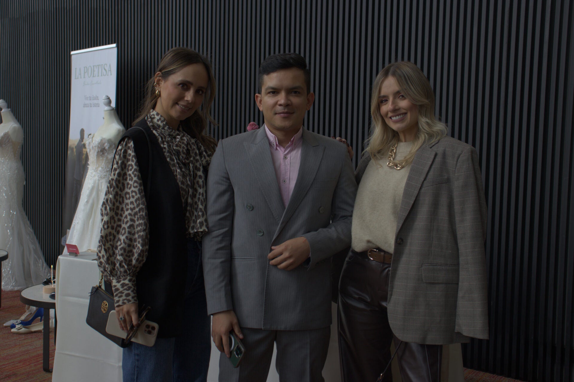 Milena López, presentadora y modelo; Carlos Acosta, creador de contenido; y Suad Rujana, creadora de contenido.