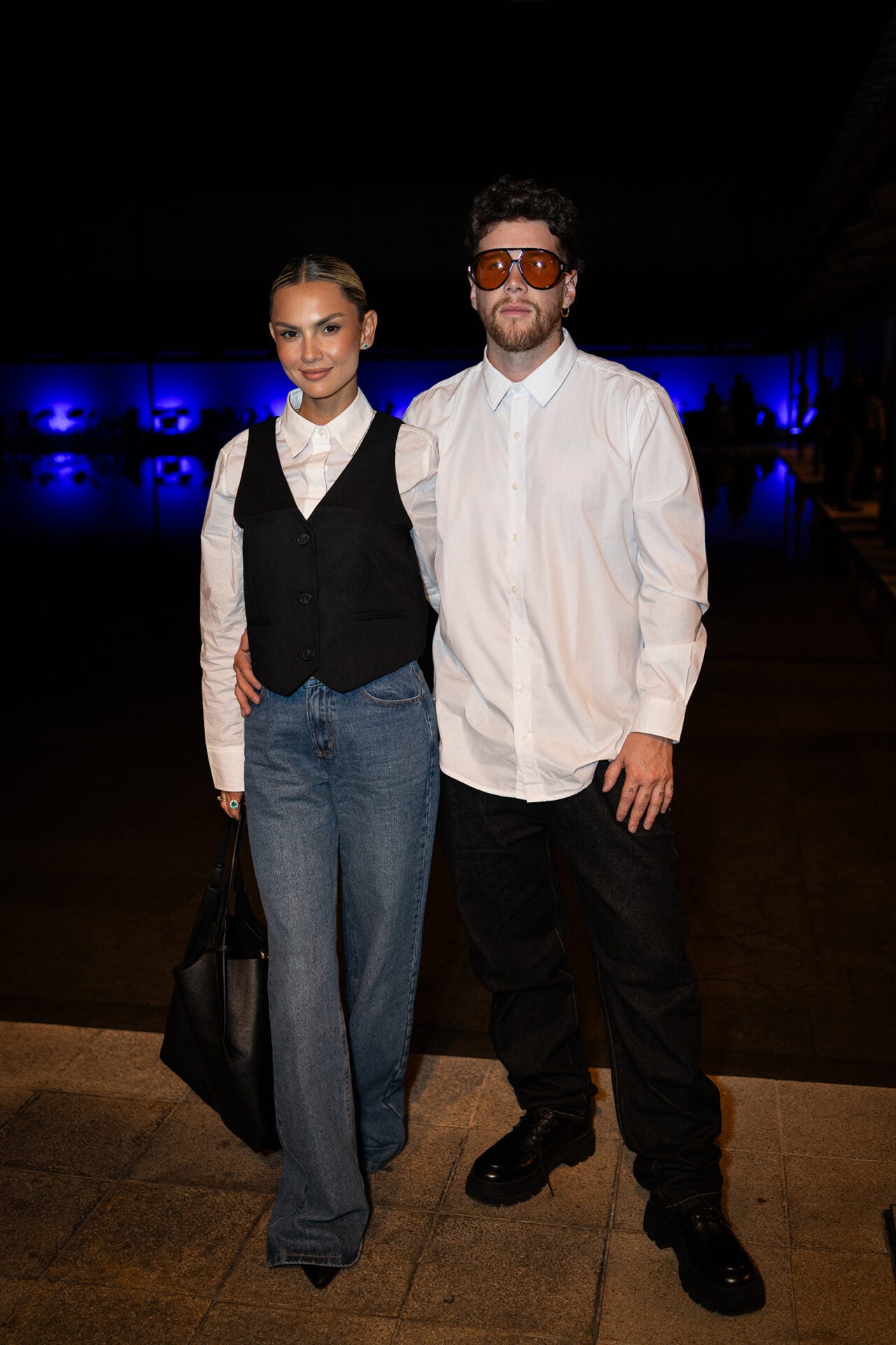 Danielle Arciniegas, actriz; y David Escobar, cantante de la agrupación Piso 21, entre los asistentes.