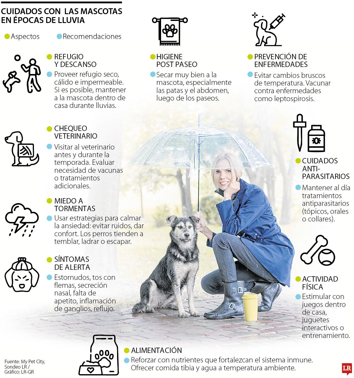 Cuidados para las mascotas en temporada de lluvia