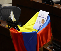 Curul de Miguel Uribe