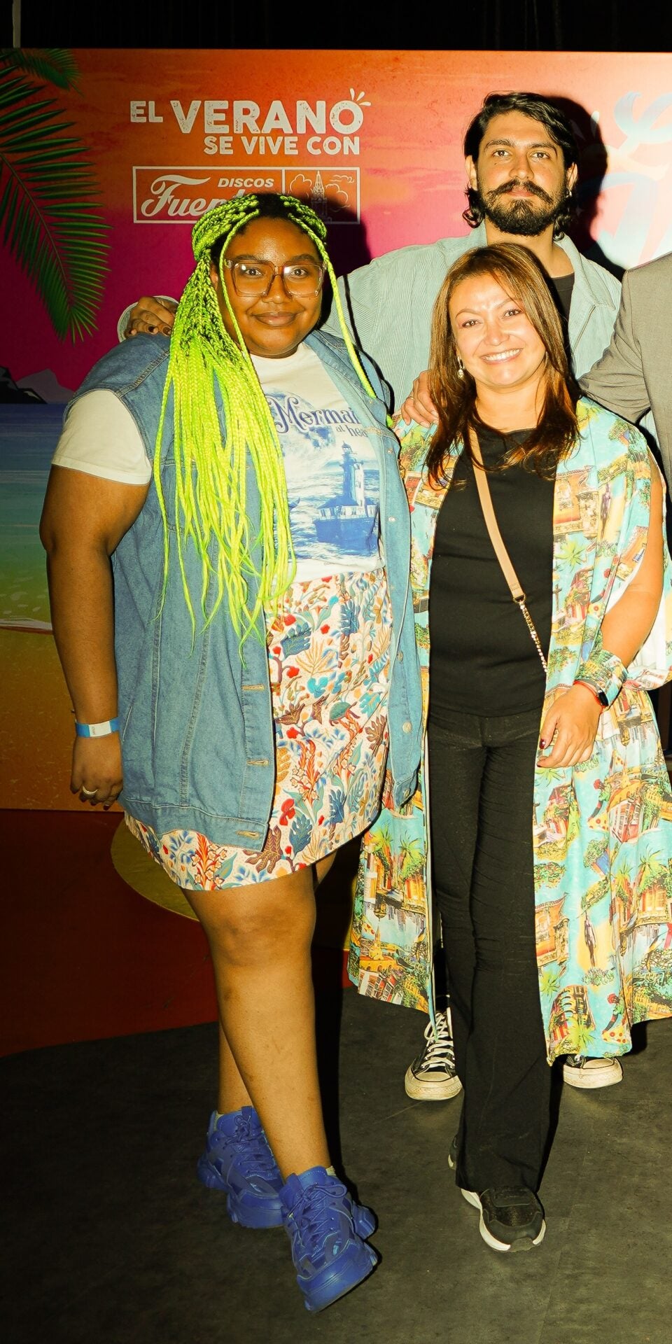 María del Mar Mosquera, manager de Altafonte; Nathaly Garcia, label & music manager de Altafonte; y Esteban Upegui, asistente al evento.