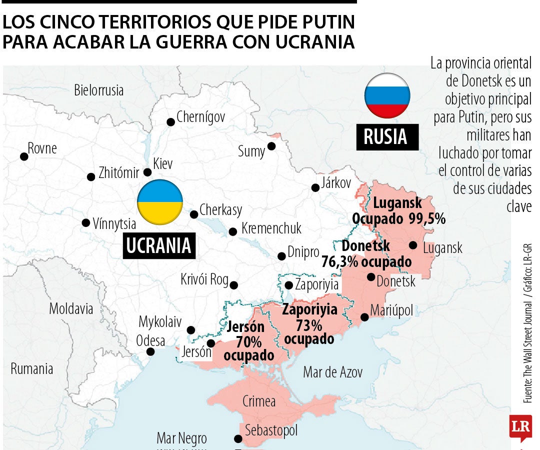 Las regiones que piden Putin