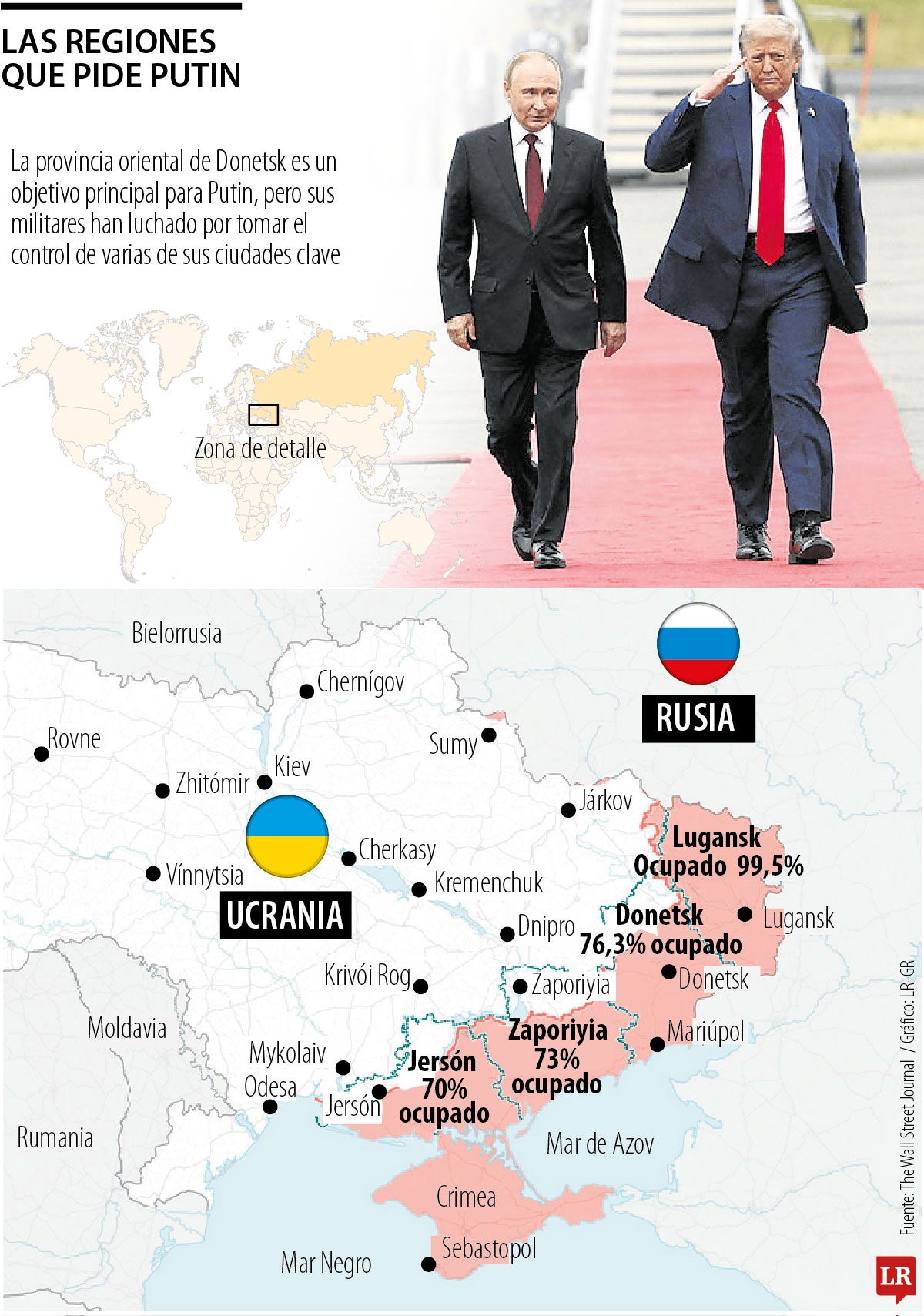 Las regiones que piden Putin