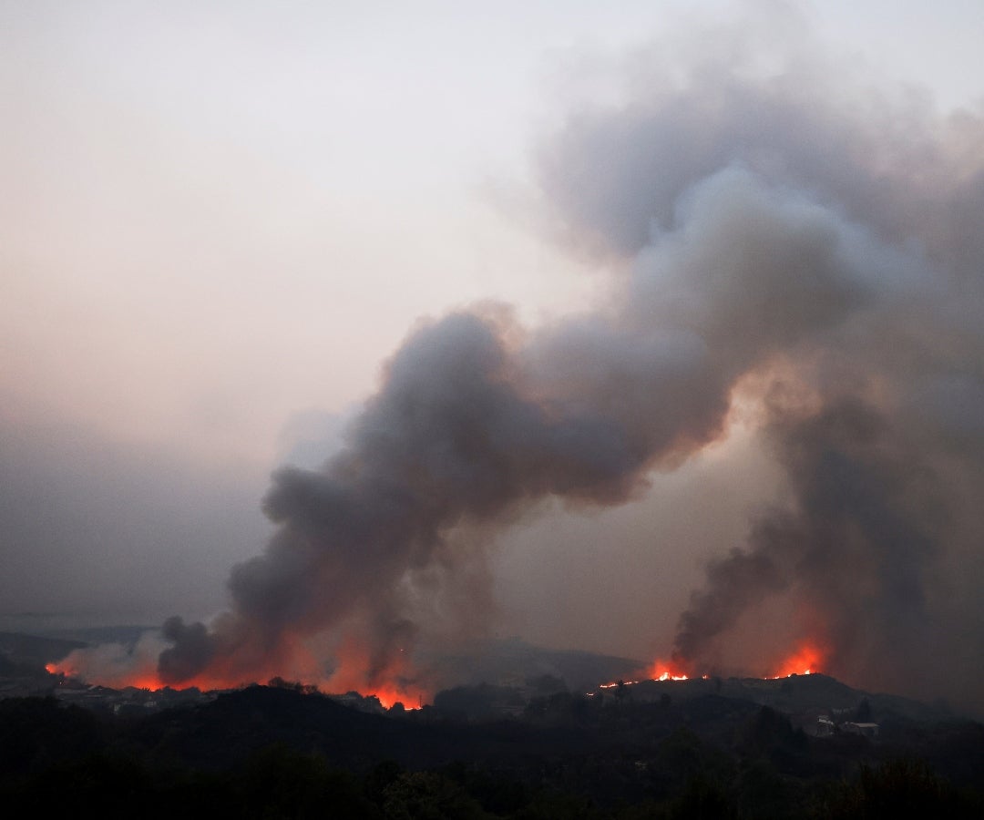 Altas temperaturas e incendios en España