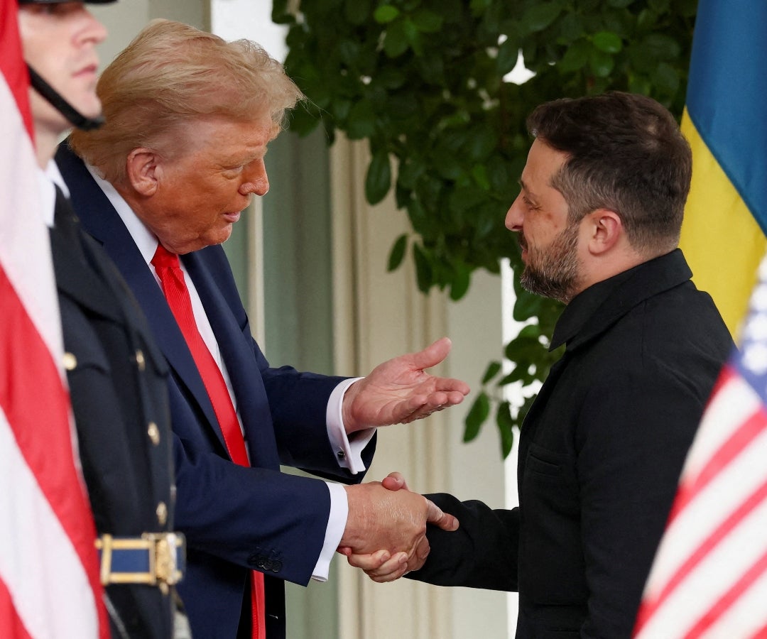 El presidente estadounidense Donald Trump y el presidente ucraniano Volodymyr Zelenskiy