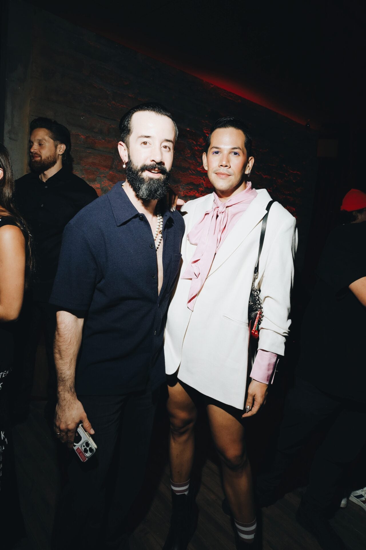 Camilo Quintero y José Vergara, creadores de contenido, entre los asistentes al evento.