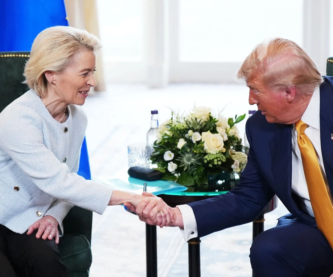 Ursula Von der Leyen y Donald Trump