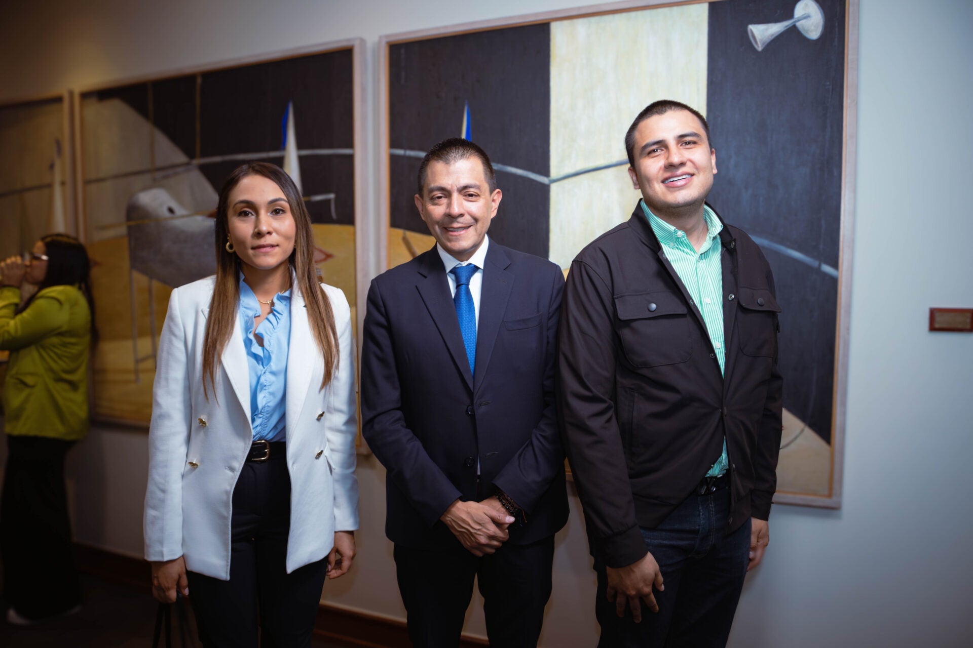 Ingrid González, asesora; Juan Calvache, representante; y Diego Pedraza, asesor de la Cámara de Representantes.