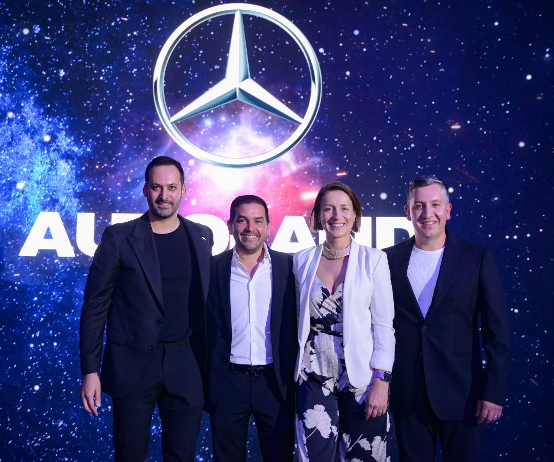Carlos Kanterovitz, gerente general de Autoland; Mario Fernando Correa, gerente general de Mercedes-Benz y smart Colombia; Catalina Gómez Maldonado, head of marketing & dealer development de Mercedes-Benz Colombia; y Matias Fritsch, presidente ejecutivo de Grupo Autoland.