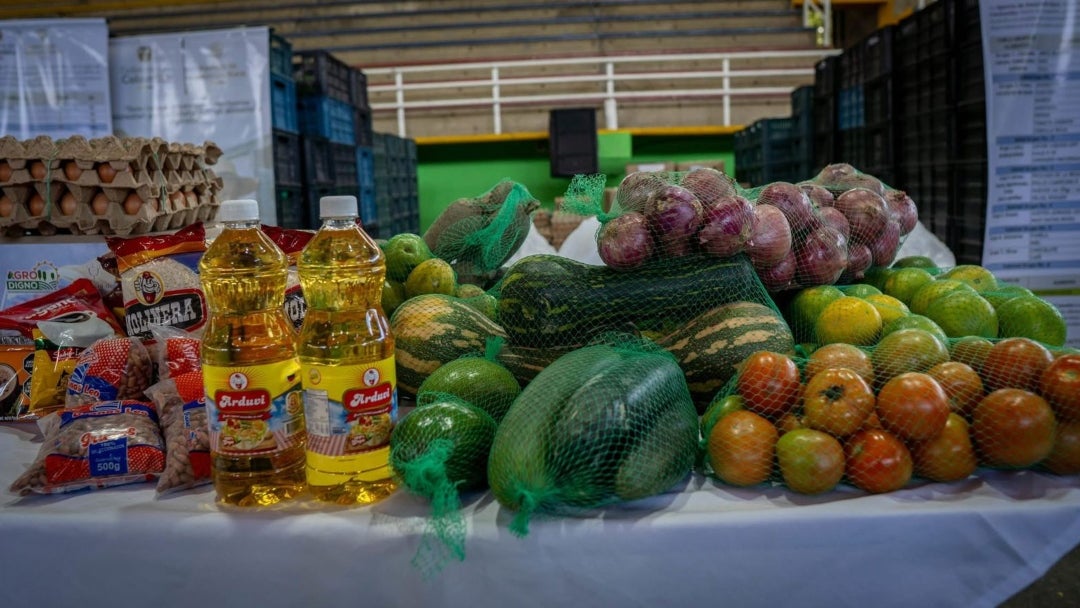 Canastas alimentarias entregadas.
