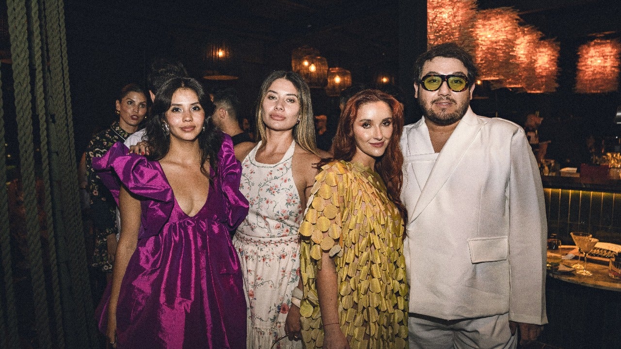 María González, de relacionamiento con marcas del Fashion Week; Alejandra Muñoz, estilista; Camila Esguerra, cantante; y Andrés Carrasco