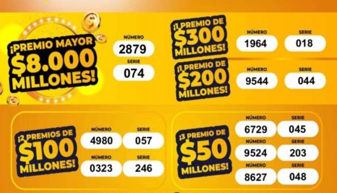Sorteos de lotería para el 30 de agosto